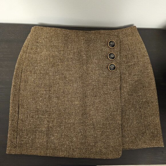 Sezane Asymmetrical Skirt in Tan - Picture 9 of 9